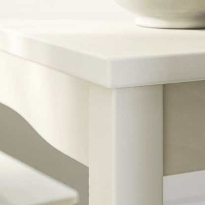 6-Seater Dining Table - White (168x74 cm)