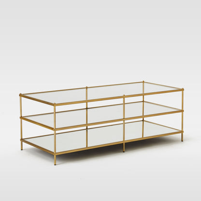 Coffee Table - Glass & Gold