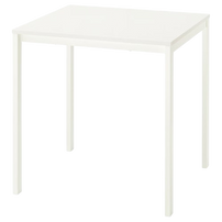 2-Seater Square Dining Table - White (74x74 cm)
