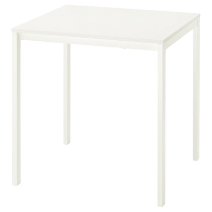 2-Seater Square Dining Table - White (74x74 cm)