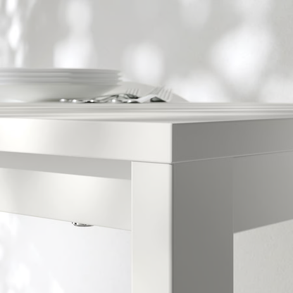 2-Seater Square Dining Table - White (74x74 cm)