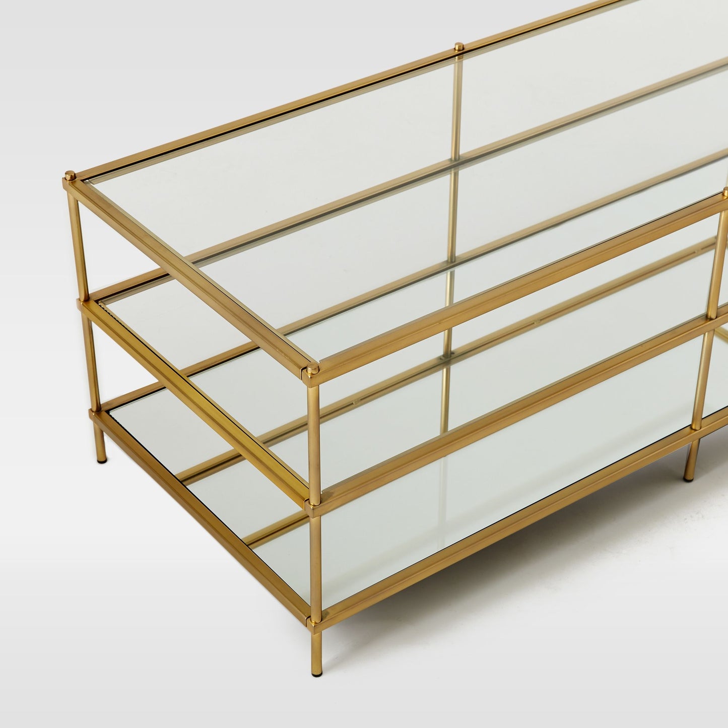 Coffee Table - Glass & Gold
